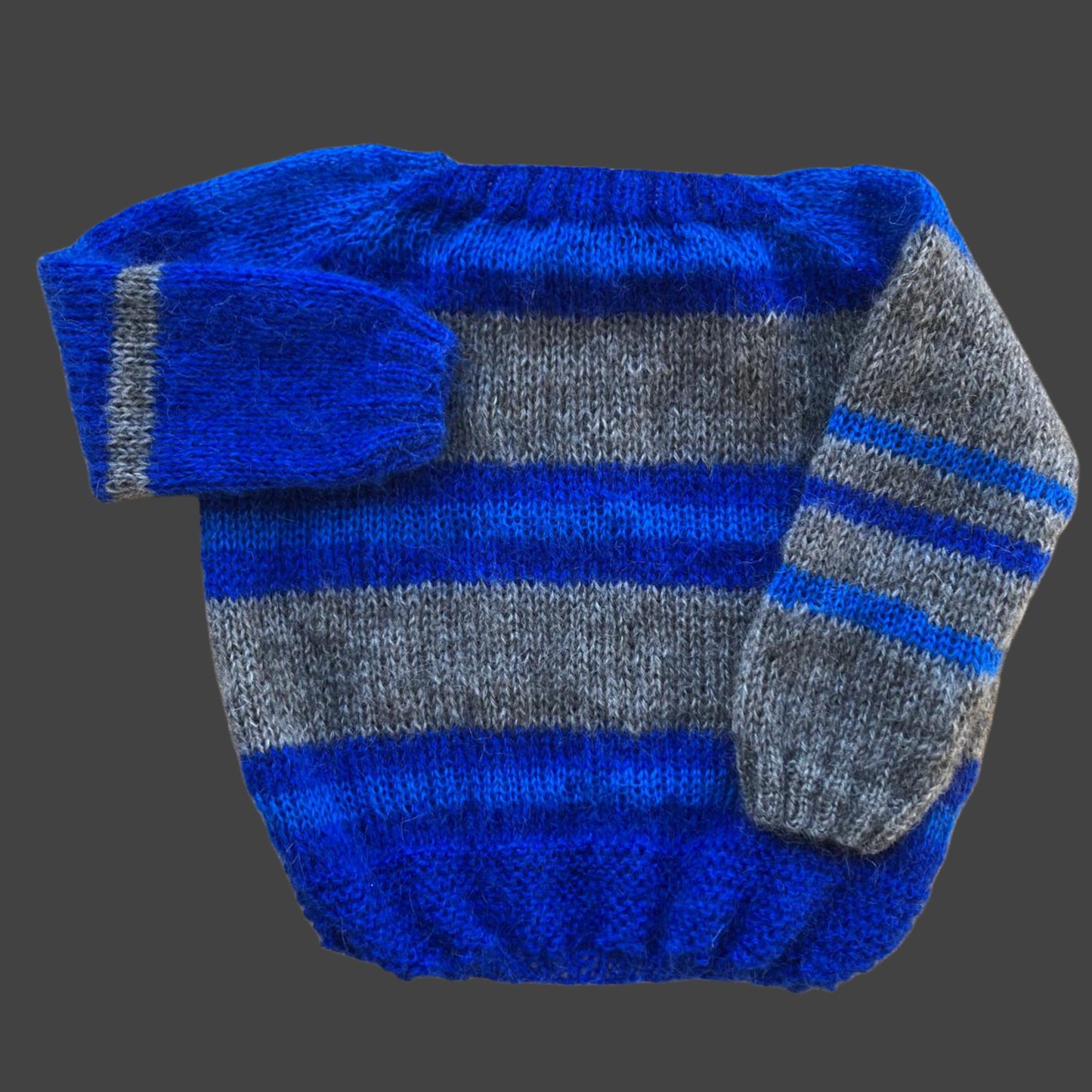 Blue Knitted Sweater-one of a kind