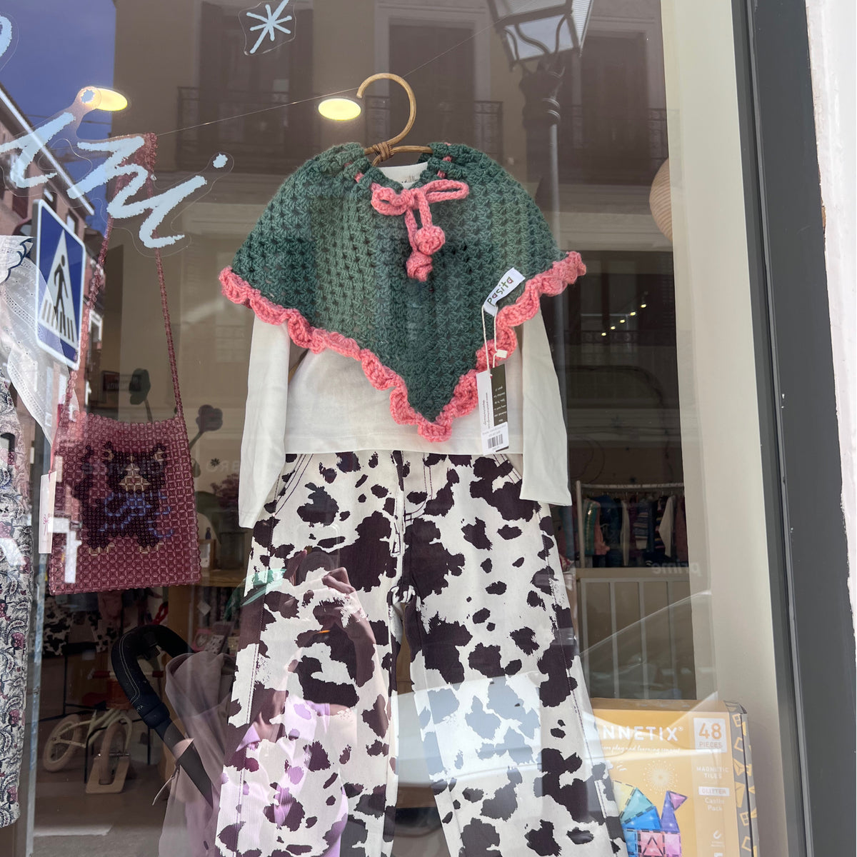 Colorful Wool Poncho - Made to order