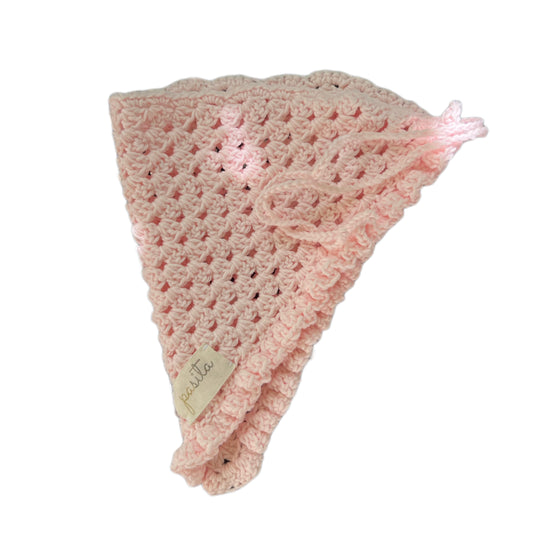 Pink Crochet Bandana